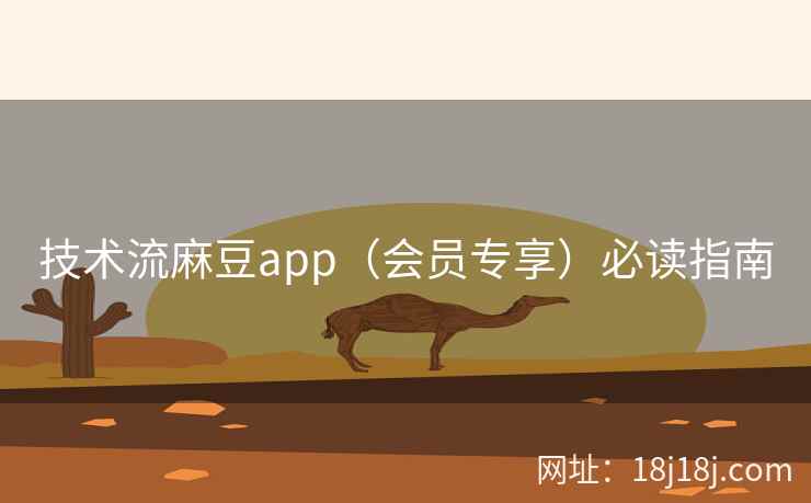 技术流麻豆app（会员专享）必读指南